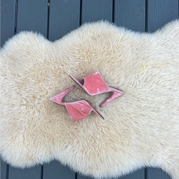Vintage/Prada Pink Velvet Mule slides/ - Picture 6 of 12